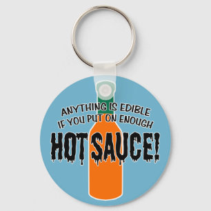 Genovoldoende hot sauce sleutelhanger