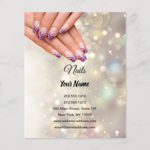 genpersonaliseerde flyer voor nagelkunstenaarsbedr