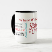 Genres van misdaadfictie mok (Voorkant links)