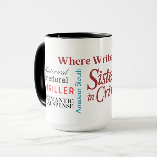 Genres van misdaadfictie mok (Voorkant links)