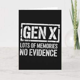Gens T-shirt Genx Mannen Vrouwen Gen X Veel Herinn Kaart