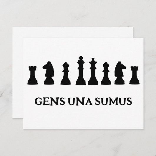 GENS UNA SUMUS BRIEFKAART (Voorkant / Achterkant)