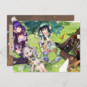 Genshin ansichtkaart [2de verjaardag] briefkaart (Voorkant / Achterkant)