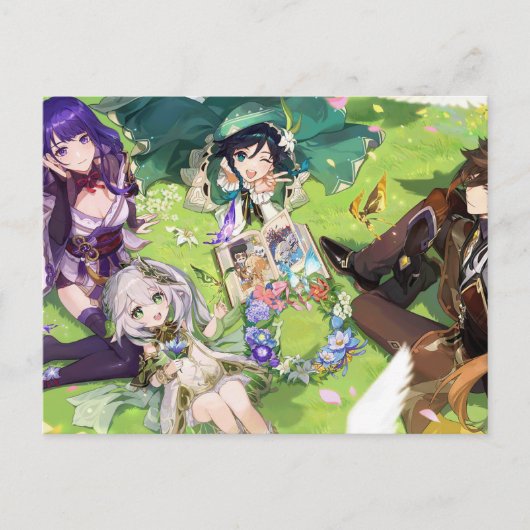 Genshin ansichtkaart [2de verjaardag] briefkaart (Voorkant)