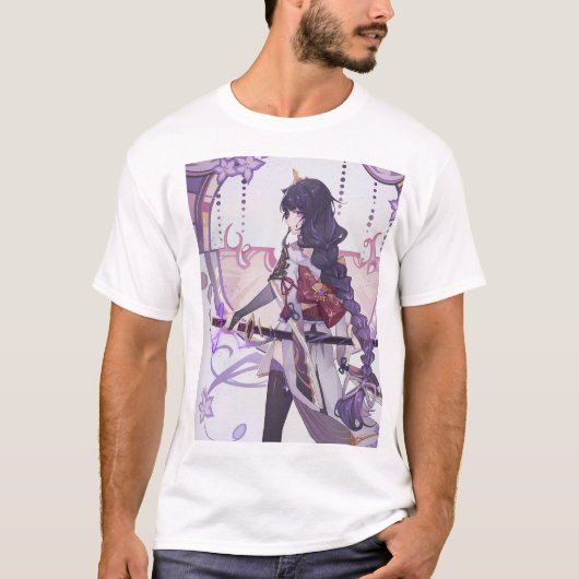 Genshin impact Baal sakura bladeren T-shirt (Voorkant)
