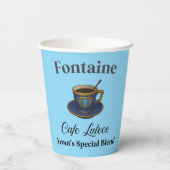 Genshin Impact Cafe Lutece Koffiekopje Papieren Bekers (Achterkant)