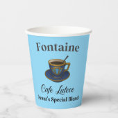 Genshin Impact Cafe Lutece Koffiekopje Papieren Bekers (Voorkant)