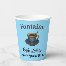 Genshin Impact Cafe Lutece Koffiekopje Papieren Bekers