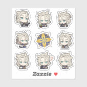 Genshin Impact Chibi Albedo Stickers (Vel)