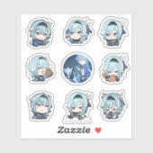 Genshin Impact Chibi Eula Stickers (Vel)