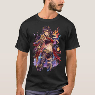 Genshin Impact Dehya Vaporwave Esthetiek T-shirt