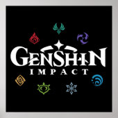 Genshin Impact Elements Colors Poster (Voorkant)