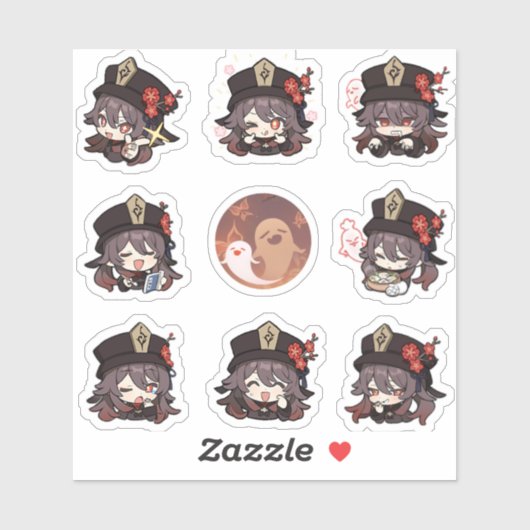 Genshin Impact: Hu Tao Stickers (Vel)