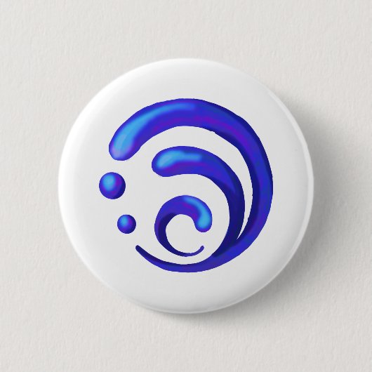 Genshin Impact - Hydro Ronde Button 5,7 Cm (Voorkant)