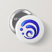 Genshin Impact - Hydro Ronde Button 5,7 Cm (Voorkant /achterkant)