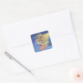 Genshin Impact Kamisato Ayaka Flores Desenho Anime Vierkante Sticker (Envelop)