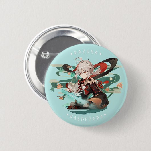 Genshin Impact: Kazuha Kaedehara Badge Ronde Button 5,7 Cm (Voorkant /achterkant)