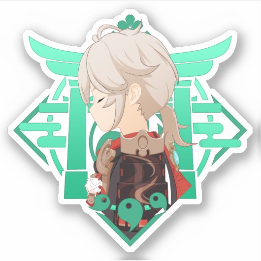 Genshin Impact Kazuha Sticker (Voorkant)