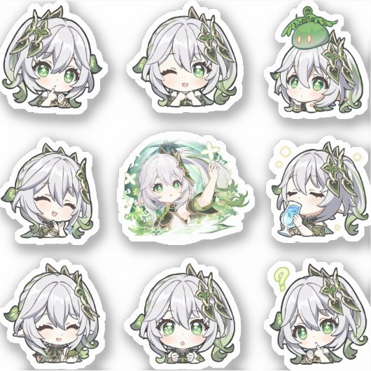 Genshin Impact: Nahida Stickers (Voorkant)