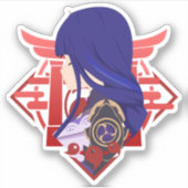 Genshin Impact Raiden Shogun Ei Sticker (Voorkant)