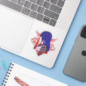 Genshin Impact Raiden Shogun Ei Sticker (Laptop met iPhone)