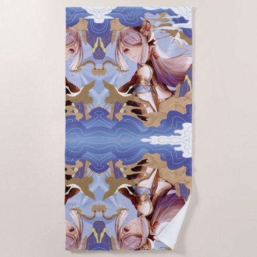 Genshin Impact Shenhe Strandlaken (Voorkant)