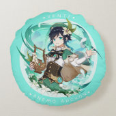 Genshin Impact: Venti Anemo Archon Rond Kussen (Achterkant)