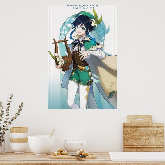 Genshin Impact Venti Poster (Keuken)