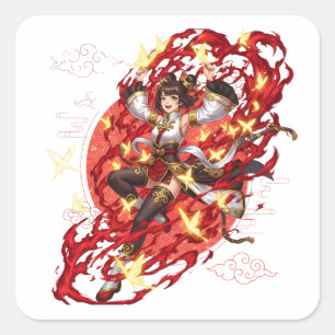Genshin Impact Xiangling Pyro Anime Sticker - Liyu