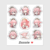 Genshin Impact Yae Miko Stickers (Vel)