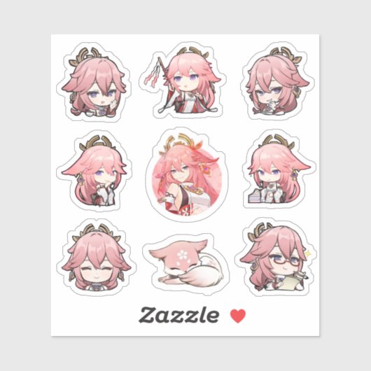 Genshin Impact Yae Miko Stickers (Vel)