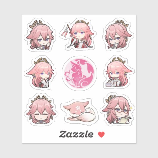 Genshin Impact Yae Miko Stickers (Vel)