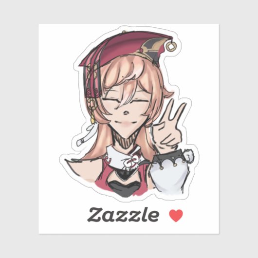 Genshin Impact Yanfei (ruw schetterend) Sticker (Vel)