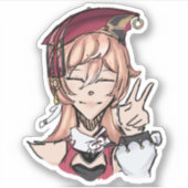 Genshin Impact Yanfei (ruw schetterend) Sticker (Voorkant)