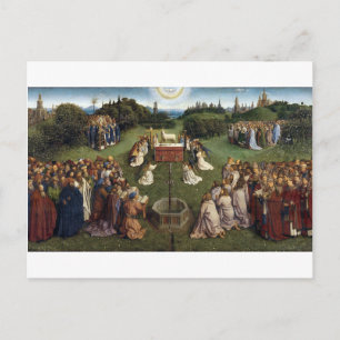 Gent Altarpart (detail), Van Eyck Brothers Briefkaart