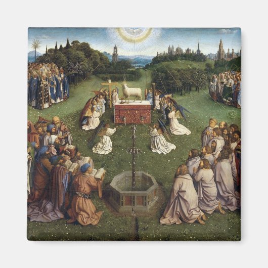 Gent Altarpart (detail), Van Eyck Brothers Magneet (Voorkant)