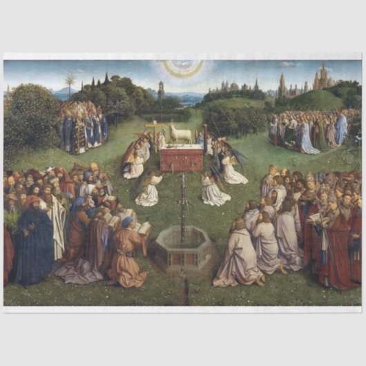 Gent Altarpart (detail), Van Eyck Brothers Tissuepapier (Voorkant)