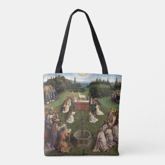 Gent Altarpart (detail), Van Eyck Brothers Tote Bag (Achterkant)