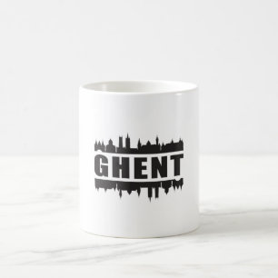 Gent België City Skyline Cityscape Travel Gift Koffiemok