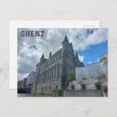 Gent België Kasteel van de Graven Reisfoto Briefkaart (Voorkant / Achterkant)