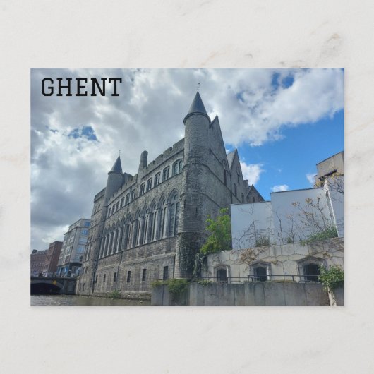Gent België Kasteel van de Graven Reisfoto Briefkaart (Voorkant)