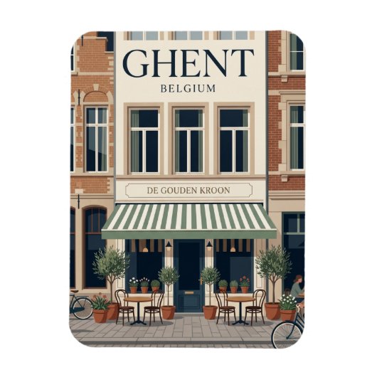 Gent, België Magneet (Verticaal)