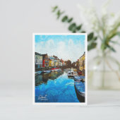 Gent België Mooie olieverfstad Briefkaart (Staand voorkant)