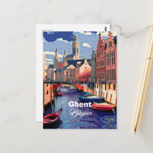 Gent België Reis Kunst ansichtkaart, België Reis Briefkaart