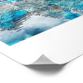 Gent België Travel Waterverf Hand getekend Poster (Hoek)