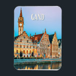Gent Belgique Photo Vintage Magneet<br><div class="desc">Gent, in het Nederlands: Gent, is een Nederlandse Belgische stad, gelegen in het Vlaamse Gewest, waar de Lys en de Schelde samenvloeien. Zij is de hoofdzetel van de provincie Oost-Vlaanderen en sinds 1559 is zij de zetel van de bisdom Gent. Met 263 614 inwoners is het de op een na...</div>