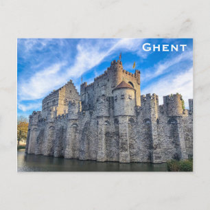 Gent Belgium Flanders Castle Travel Photo Briefkaart