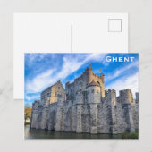 Gent Belgium Flanders Castle Travel Photo Briefkaart (Voorkant / Achterkant)