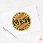 Gent City Pride Embleem – Belgische Identiteit Ronde Sticker (Envelop)