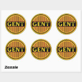 Gent City Pride Embleem – Belgische Identiteit Ronde Sticker (Vel)